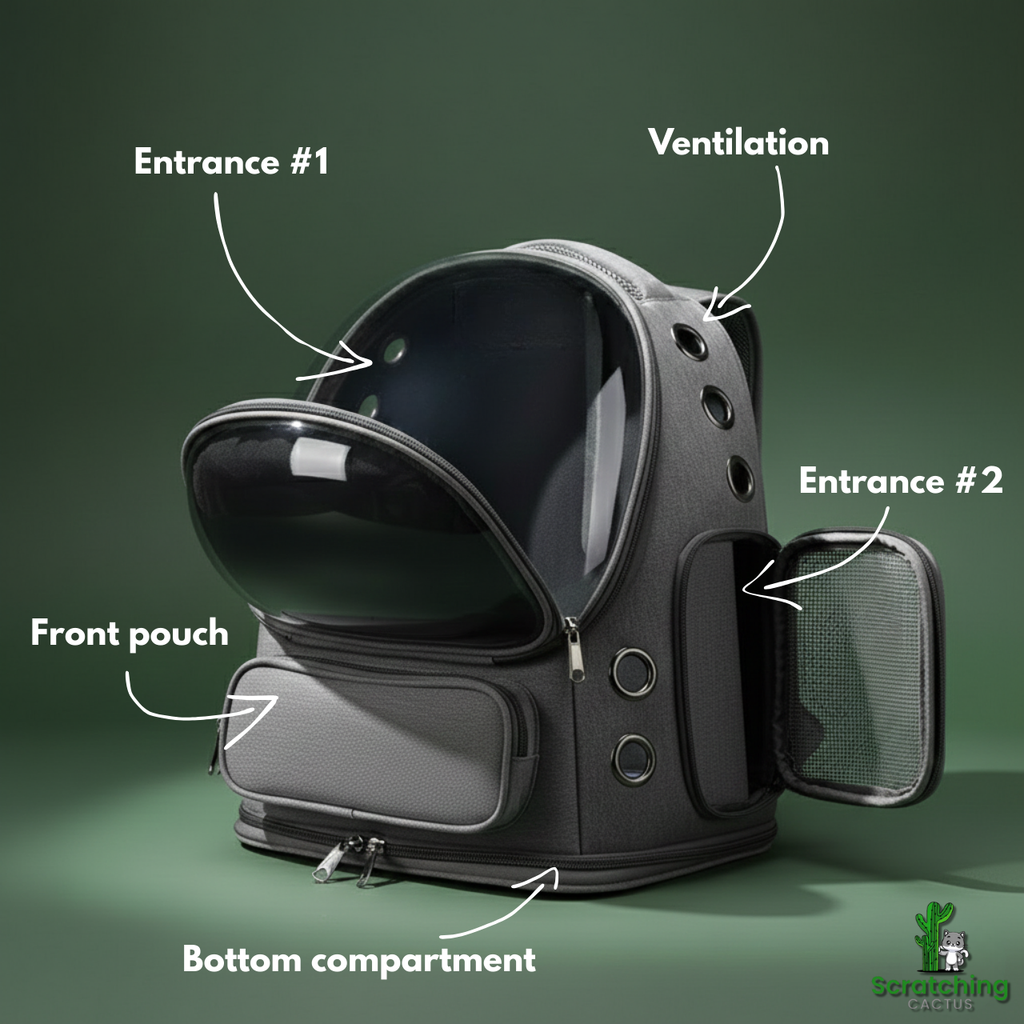 Transparent Pet Carrier Backpack & Travel Bag for Cats & Small Dogs