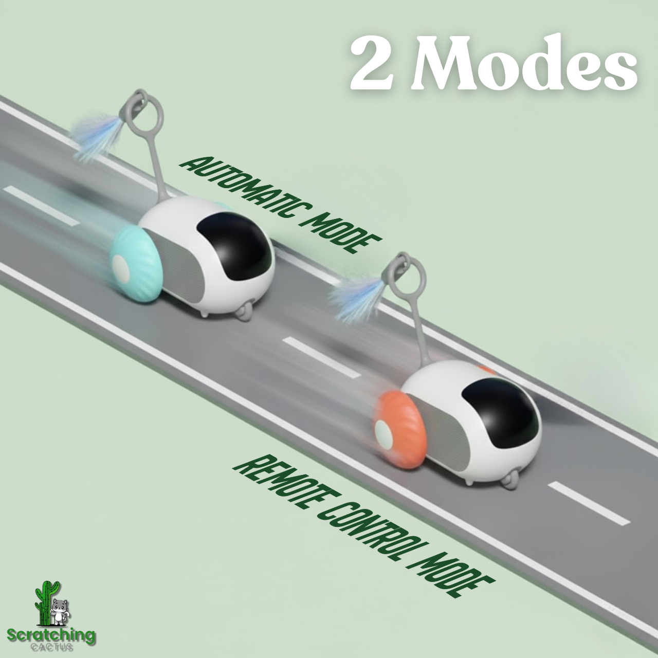 2 Modes Smart Automatic Interactive Cat Chase Car Toy with Remote Control