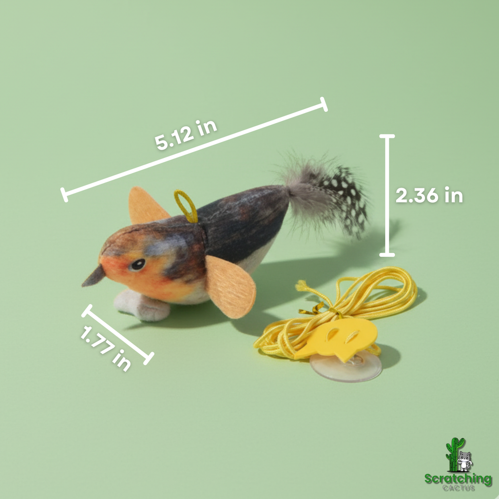 Interactive Indoor Hanging Bird Toy for Cats with Sound & Catnip